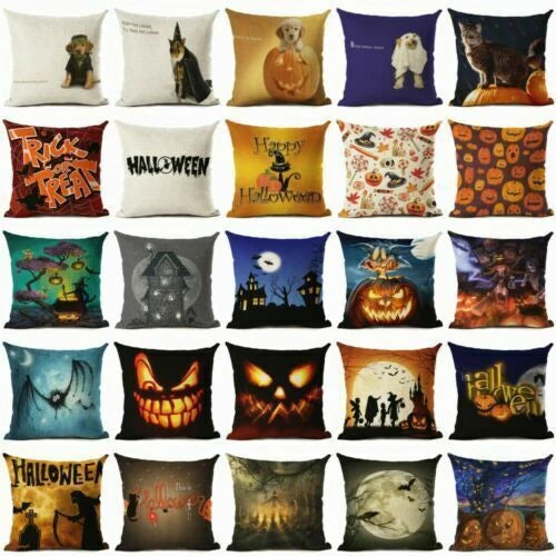 Decor Cushion Hallween Sofa Cover Cover Pumpkin 18"*18" Pillow Pillow Home Case