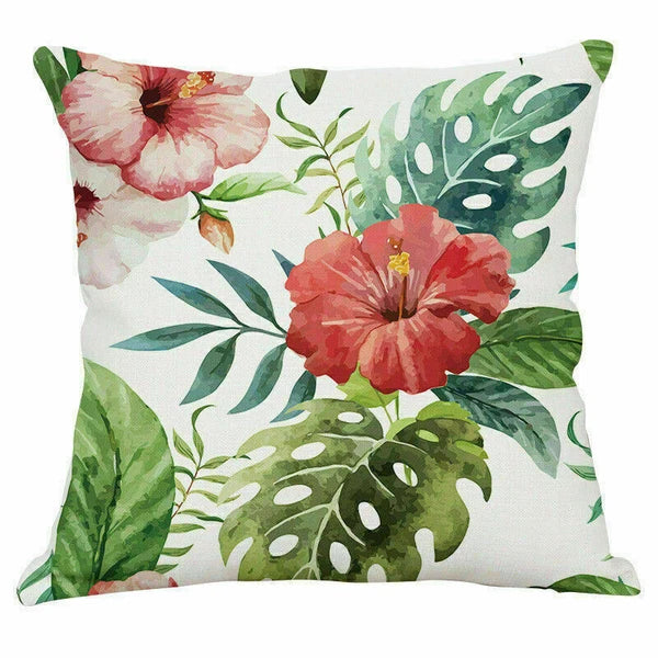 Decoration Cushion Cover Pillow Sofa Home Case Plants Office Green