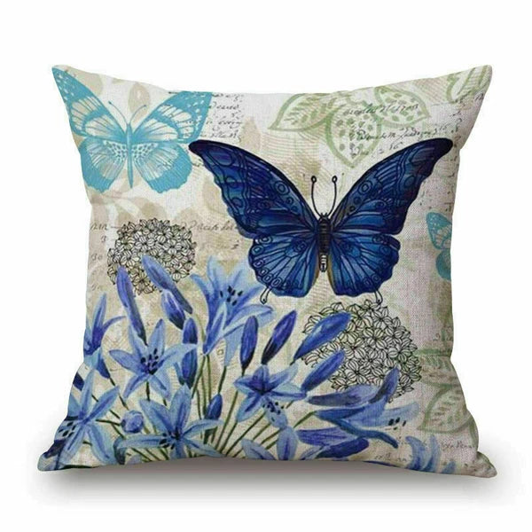 Gift Flower Bed Cushion Retro 18" Sofa Car Waist Pillow Cover Case