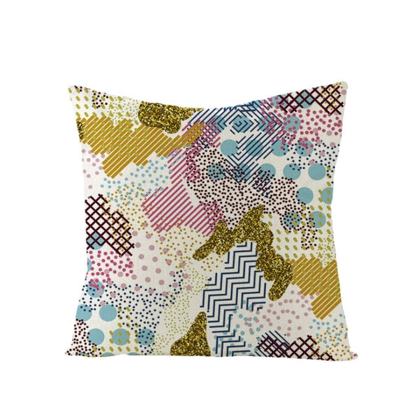 18" CUSHION COVER PHOTO SOFA BED VINTAGE MODERN NOVELTY Flax Pillow Case