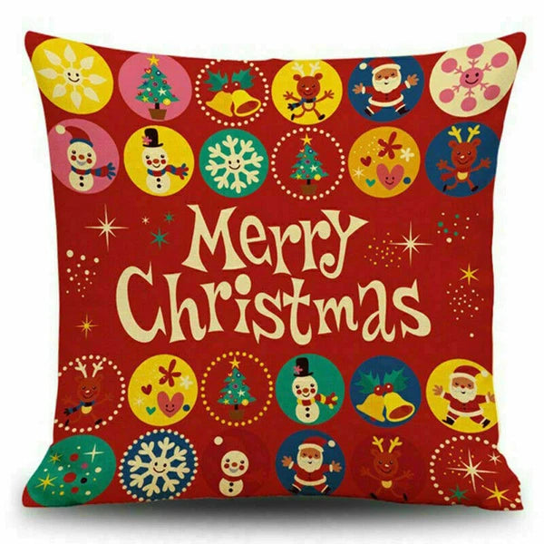 Decor Cushion 18" Pillow Cover Sofa Christmas Throw Style Home