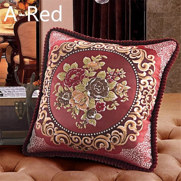 European Luxury Jacquard Throw Pillow Cover Sofa Bed Cushion Case Home Decor