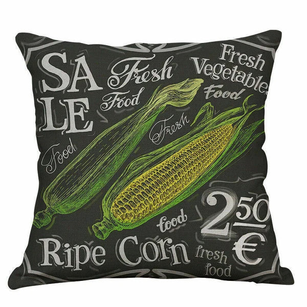 Hand-painted Vegetables Sofa Cushion Cover Home Decor Pillow Case
