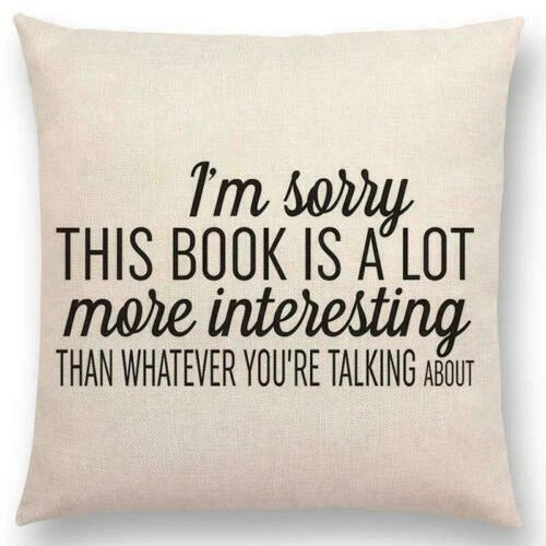 Pillow Series Sofa Letters Cushion Case Books Read Decorative Cover Study Time