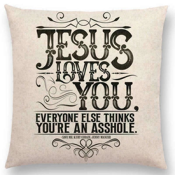 Pillow Series Sofa Letters Cushion Case Books Read Decorative Cover Study Time
