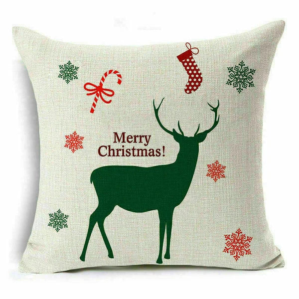 Decor Cushion 18" Pillow Cover Sofa Christmas Throw Style Home