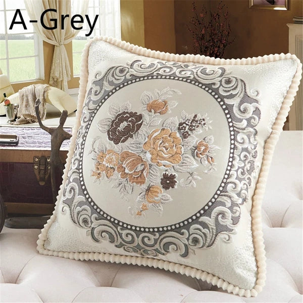 European Luxury Jacquard Throw Pillow Cover Sofa Bed Cushion Case Home Decor