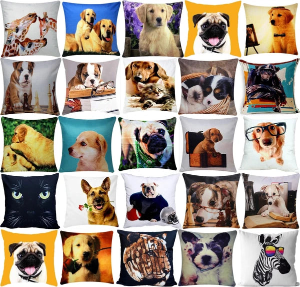 Cushion Cover Animal Print for Home Sofa Chair Bed Couch, Decorative Pillowcases
