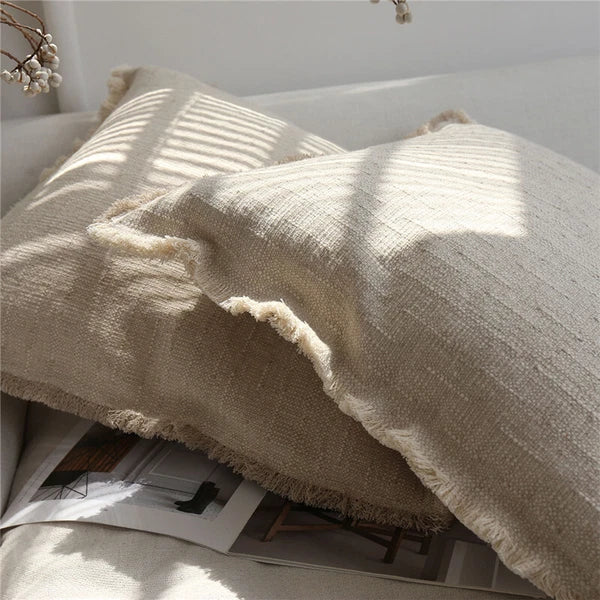 24x24 in Vintage Linen Cotton Blend Throw Pillow Covers Sofa Bed Cushion Covers