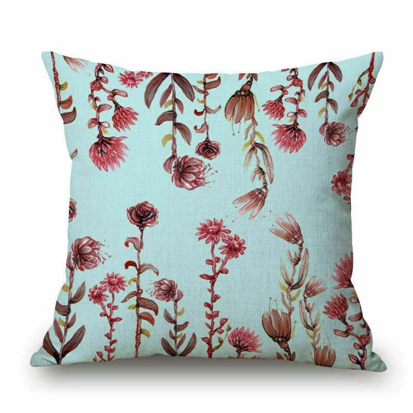 Plant Pattern Home Sofa Decor Pillow Case Waist Cushion Cover 18"