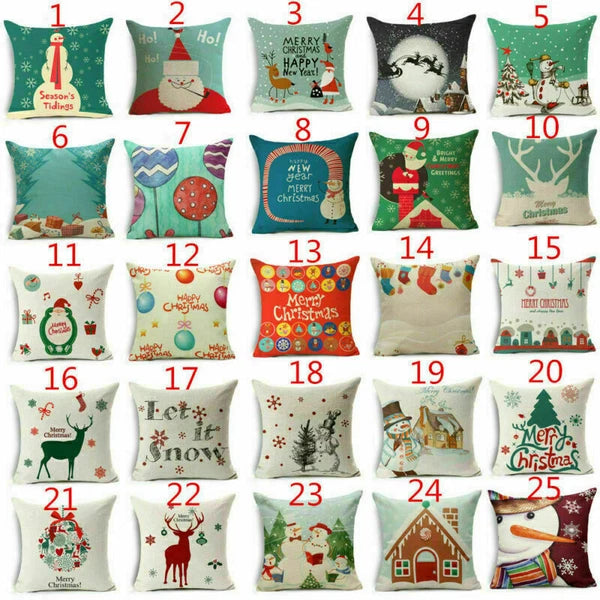 Decor Cushion 18" Pillow Cover Sofa Christmas Throw Style Home