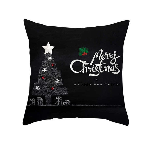 Christmas Deer Sofa Home Cover Pillow Case Throw Polyester Cushion Decor