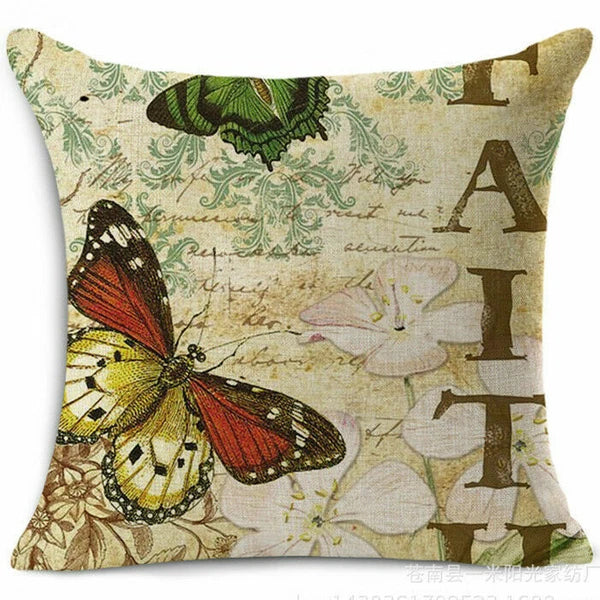 Memory Peacock & Flowers Home Decor Pillow Case Sofa Cushion Cover