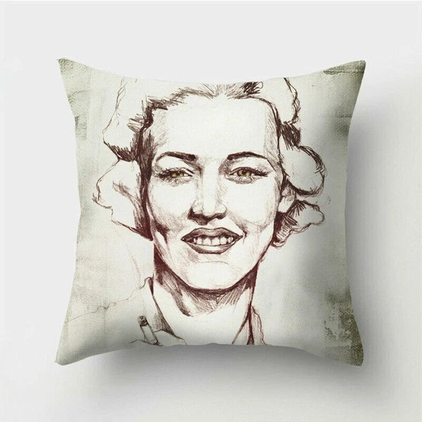 18'' Polyester Abstraction Sofa Pillow Case Cover Throw Waist Cushion Cover