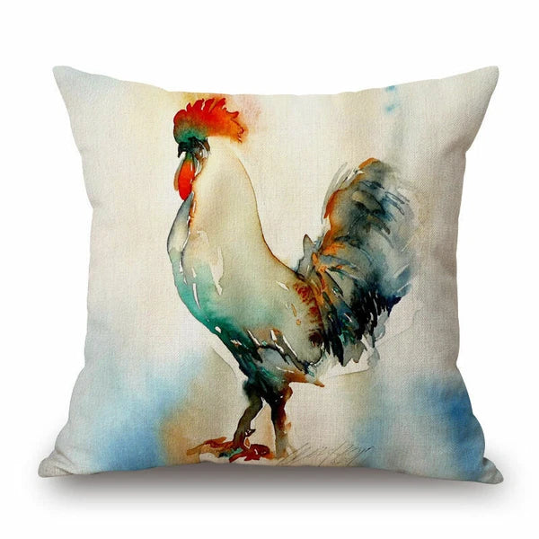 Memory Peacock & Flowers Home Decor Pillow Case Sofa Cushion Cover
