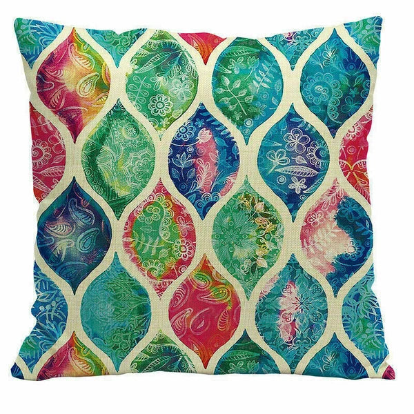 Decor Cushion Office Cover Case Sofa Geometry 18" Home Color