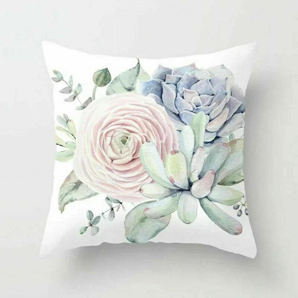 Rustic Flower 18inch Pillow Case Sofa Bed Cushion Cover Home Decor