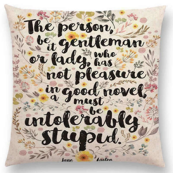 Pillow Series Sofa Letters Cushion Case Books Read Decorative Cover Study Time