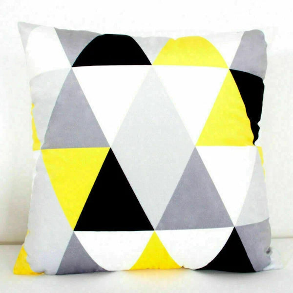 Cushion Sofa Throw Case Waist Geometric Cover Pattern Pillow Home