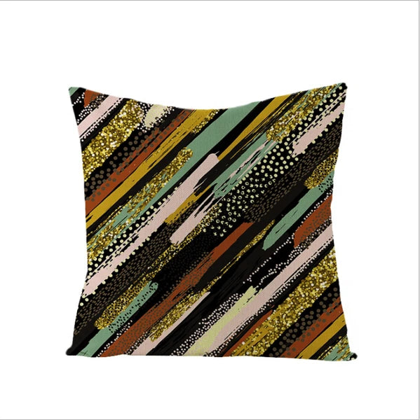 18" CUSHION COVER PHOTO SOFA BED VINTAGE MODERN NOVELTY Flax Pillow Case