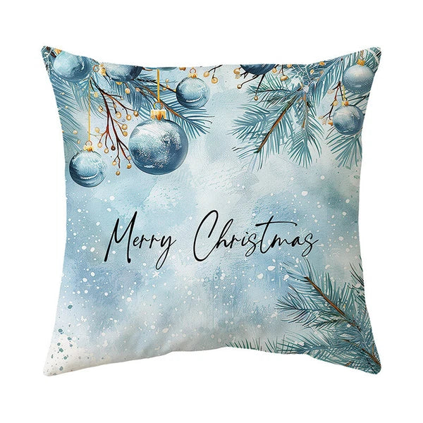 2024 NEW CHRISTMAS NEW YEAR POLYESTER CUSHION COVER PILLOW CASE HOME SOFA DECOR