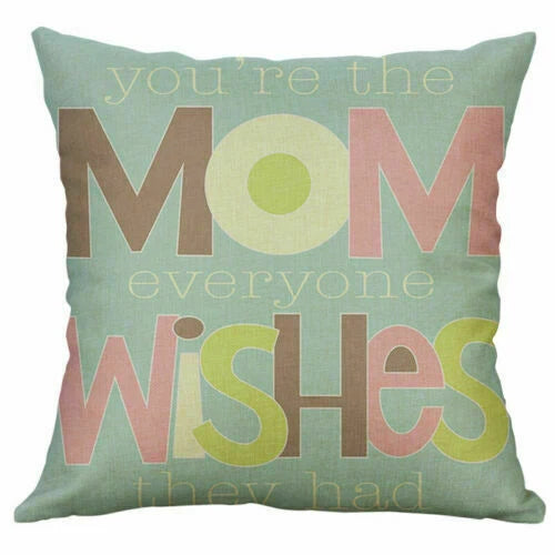 Love Letter Cover Pillow Case Print Home Cushion Cotton 18" Decor Sofa