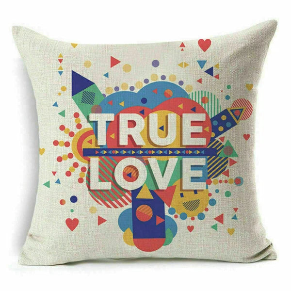 Cover Home Future Decor Waist Pillow Letter Case Cushion Sofa