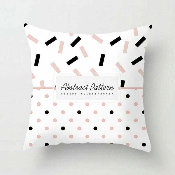 Polyester Geometric Sweet Pillow Case Sofa Waist Home Cover Cushion Decor 18"