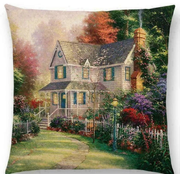 Scenery Country Sofa Decor Pillow Case Throw Cushion Cover Gift