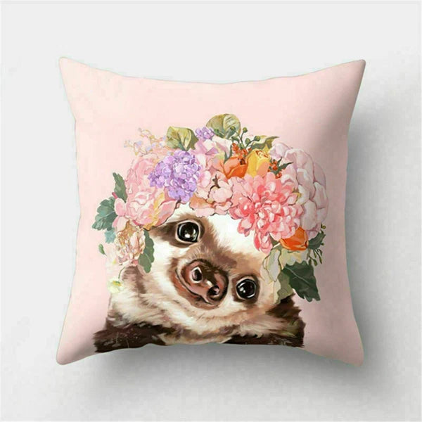 Decor Cushion Pink Throw Cover Case Cute Sofa Cover Animal Home Pillow
