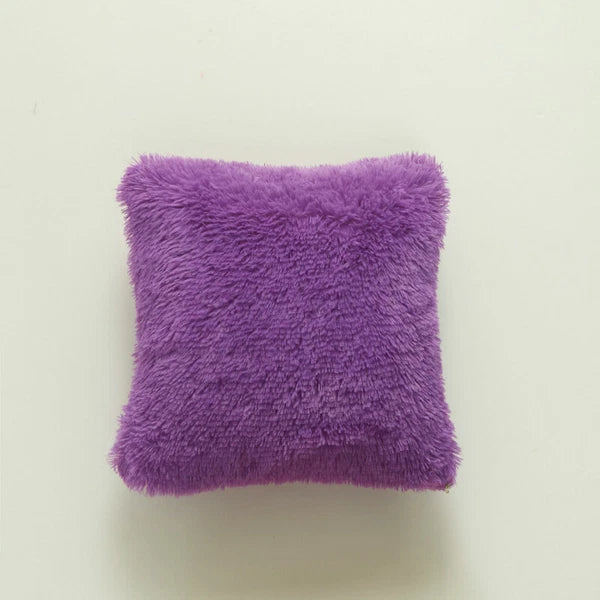 17" Fluffy Faux Fur Shaggy Pillow Case Plush Cushion Cover Sofa Bed Home Decor