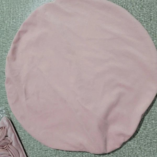 45cm Solid Color Round Cushion Cover Soft Velvet Pillowcase Sofa Bed Decor Props