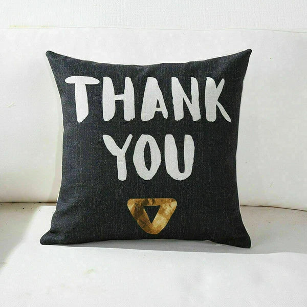 Decor Cushion Pillow White Case Love Home  Black Sofa Waist 18"