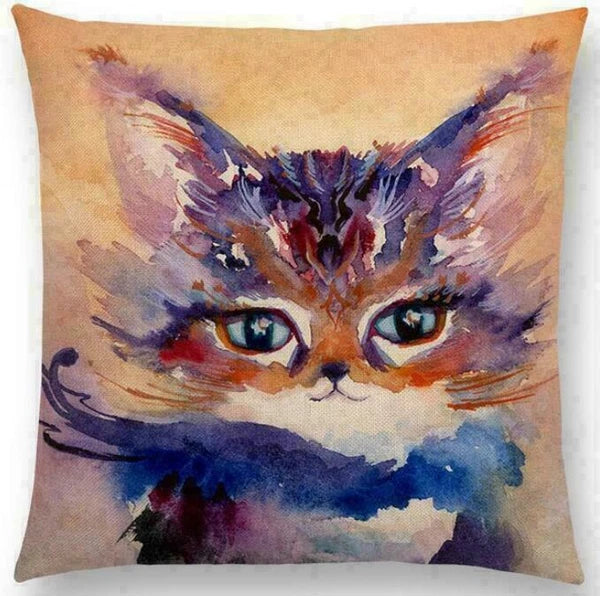 Throw Cushion Decor pillow Linen Case Sofa Fox Cotton Pattern