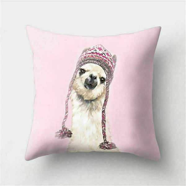 Decor Cushion Pink Throw Cover Case Cute Sofa Cover Animal Home Pillow