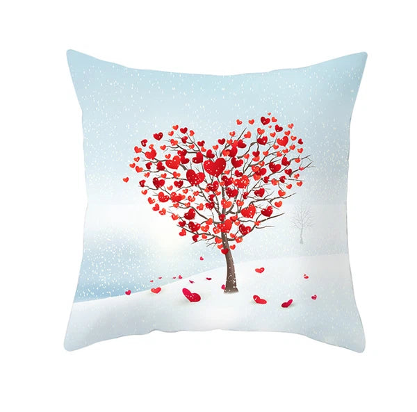 18''X18'' LOVE FLOWER ROSE POLYESTER CUSHION COVER PILLOW CASE HOME SOFA DECOR