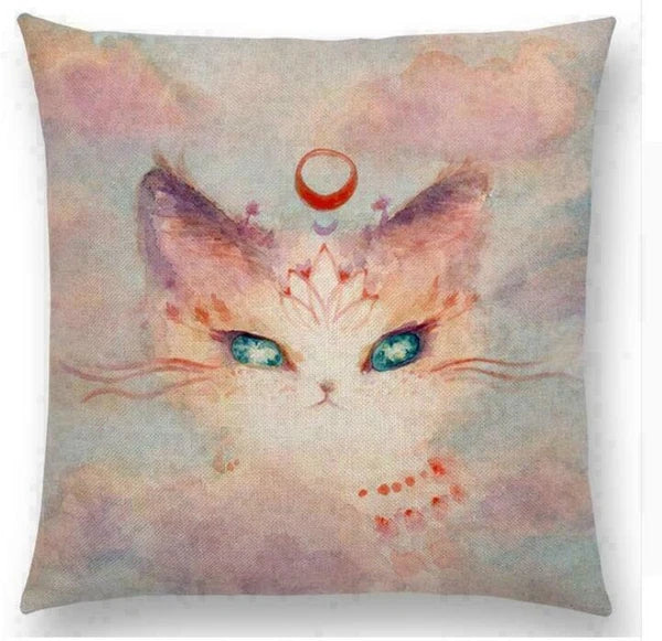 Throw Cushion Decor pillow Linen Case Sofa Fox Cotton Pattern
