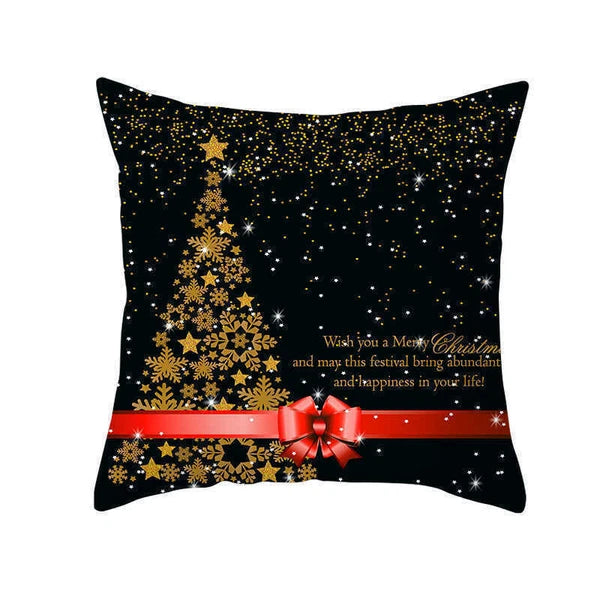 Christmas Deer Sofa Home Cover Pillow Case Throw Polyester Cushion Decor
