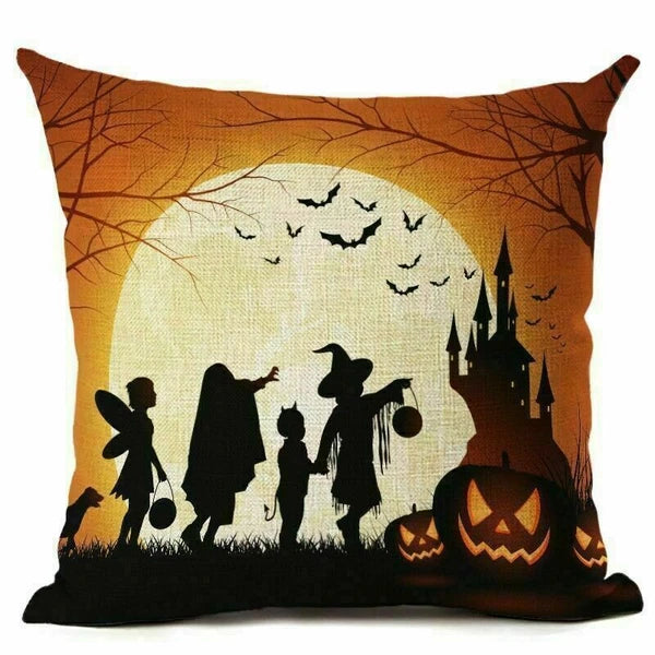 Decor Cushion Hallween Sofa Cover Cover Pumpkin 18"*18" Pillow Pillow Home Case
