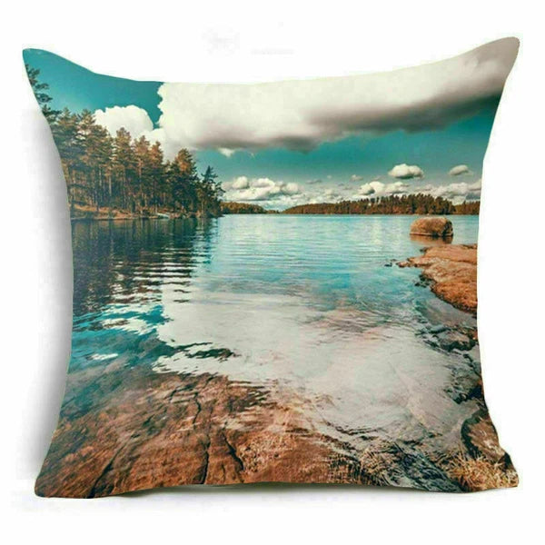 18'' Forest Plant pillow case sofa waist Home cover cushion Decor