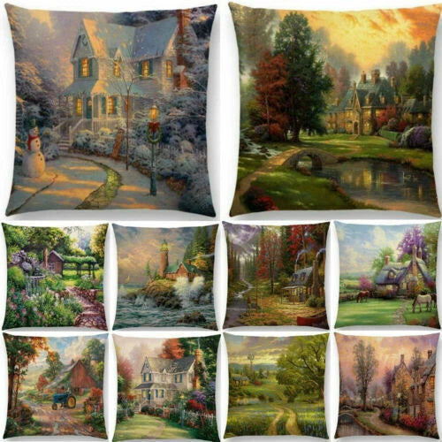 Scenery Country Sofa Decor Pillow Case Throw Cushion Cover Gift
