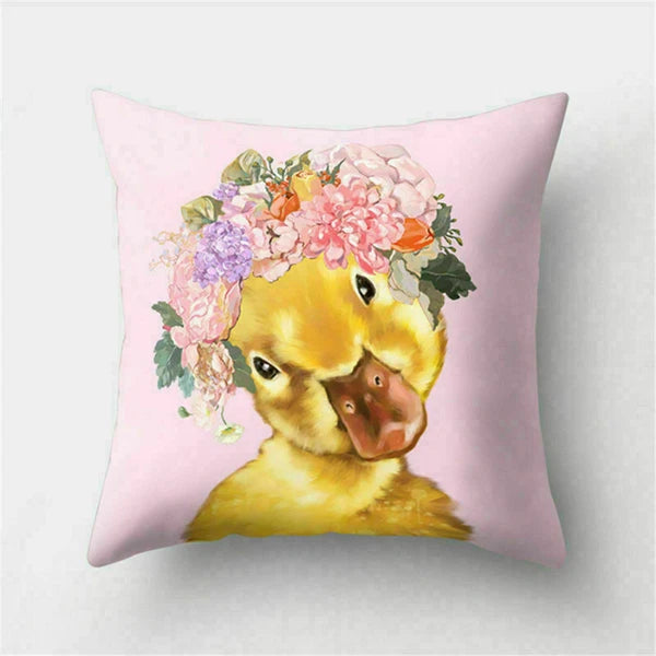 Decor Cushion Pink Throw Cover Case Cute Sofa Cover Animal Home Pillow