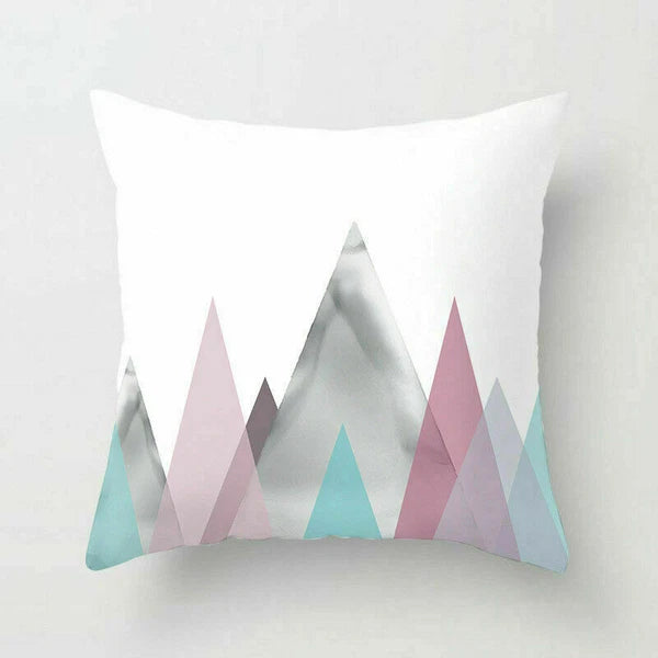 Polyester Geometric Sweet Pillow Case Sofa Waist Home Cover Cushion Decor 18"