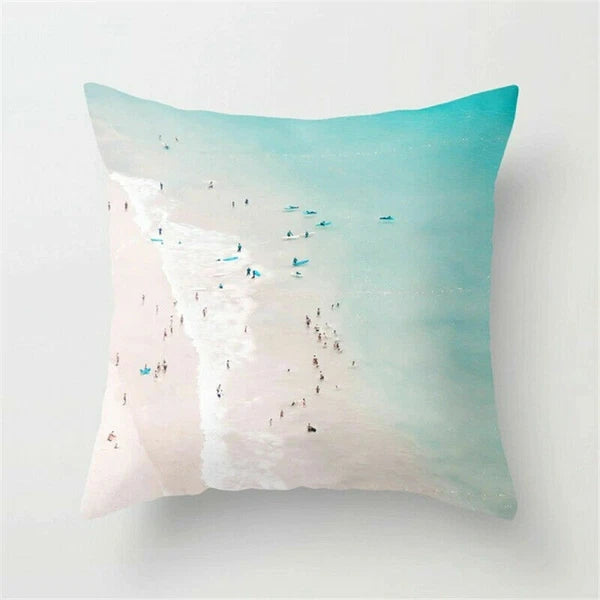 18inch Sea Polyester Pillow Case Waist Throw Home Cover Sofa Cushion Decor