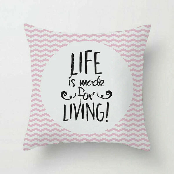 Polyester Geometric Sweet Pillow Case Sofa Waist Home Cover Cushion Decor 18"