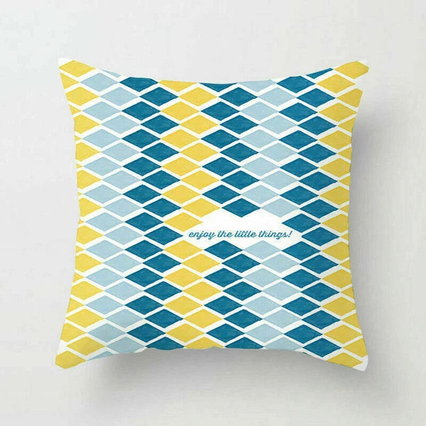 Polyester Geometric Sweet Pillow Case Sofa Waist Home Cover Cushion Decor 18"
