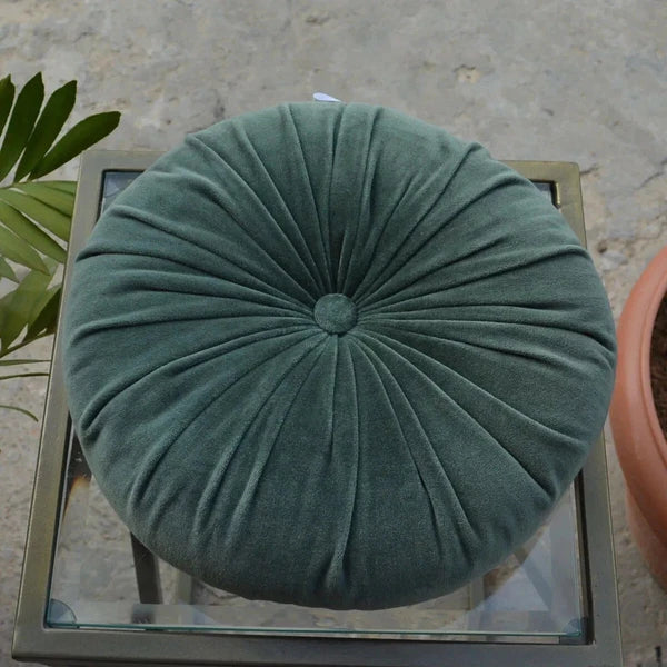 Round Velvet Cushion Cover – Soft Decorative Pillow for Sofa, Chair, Floor