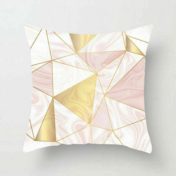Polyester Geometric Sweet Pillow Case Sofa Waist Home Cover Cushion Decor 18"
