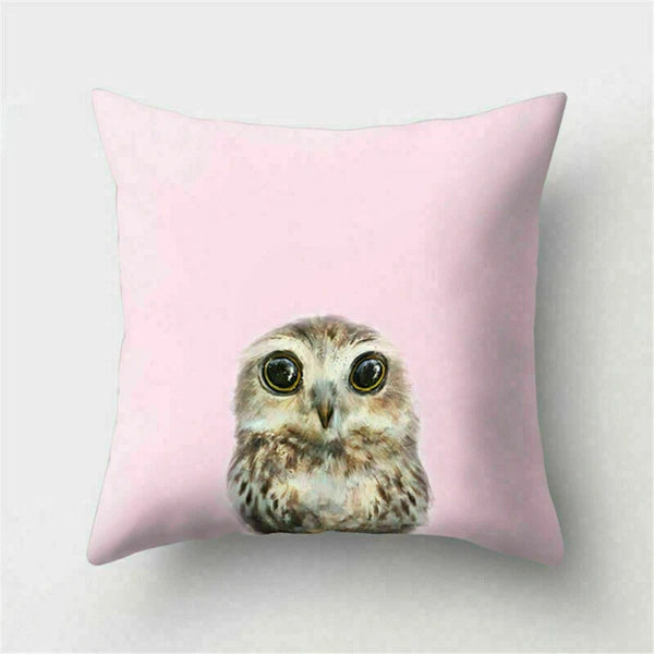 Decor Cushion Pink Throw Cover Case Cute Sofa Cover Animal Home Pillow