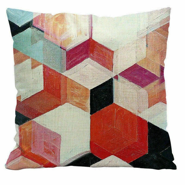 Decor Cushion Office Cover Case Sofa Geometry 18" Home Color